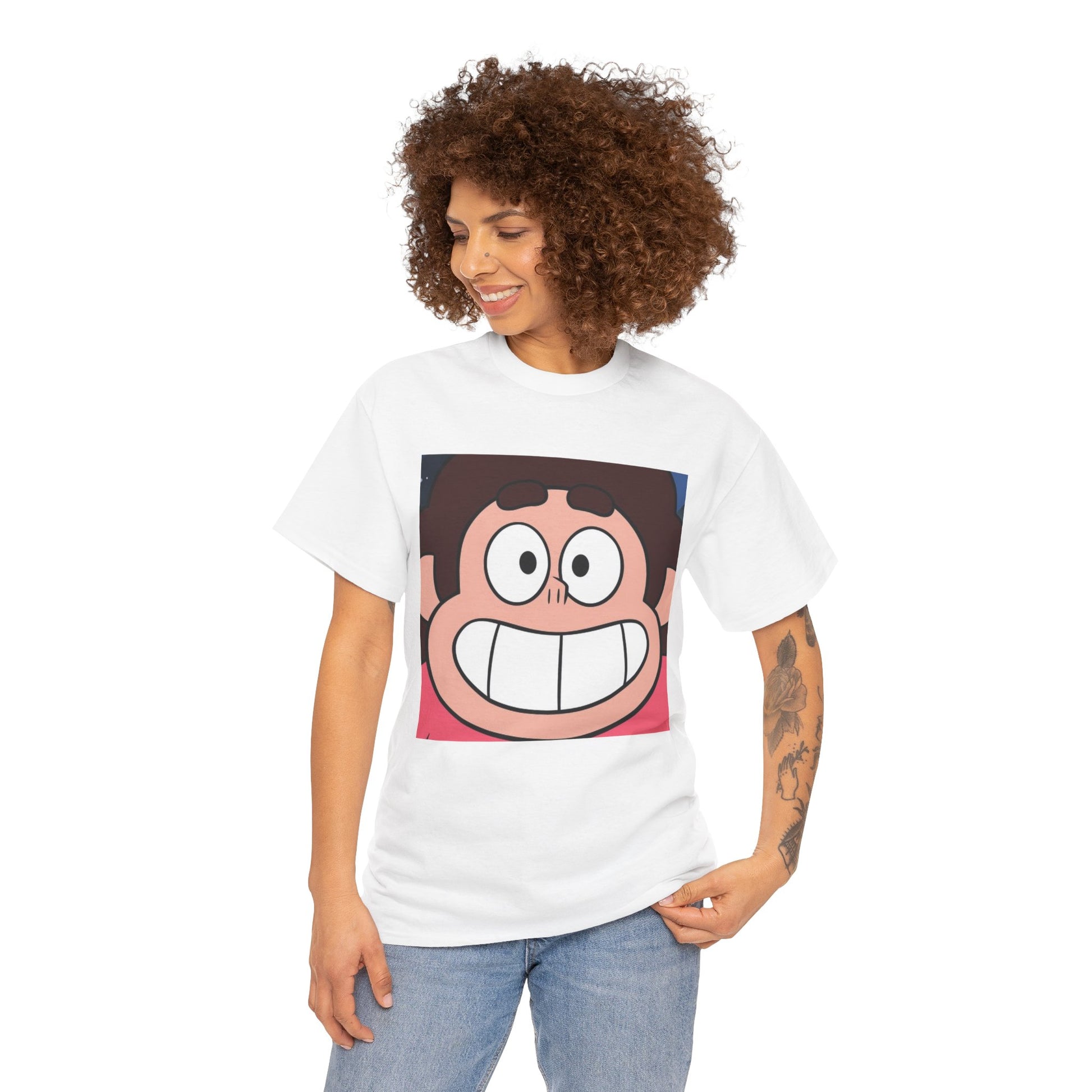 Happy Steven Tee - Unisex Heavy Cotton Tee for Fans